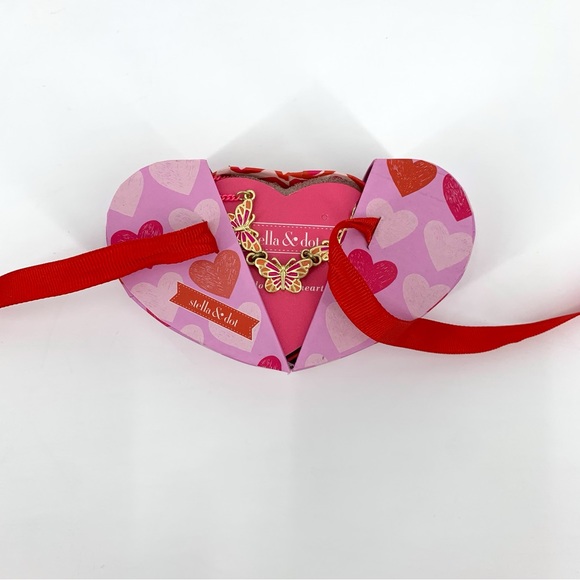 Stella & Dot Girls' Pink and Orange Butterfly Necklace - Picture 13 of 16